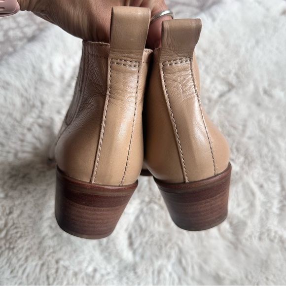 Lucky Brand Women's Size 7 Idola Ankle Booties Tan Western Minimalist - Picture 6 of 8